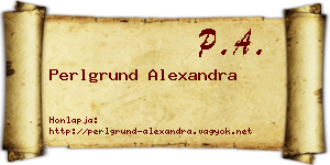 Perlgrund Alexandra névjegykártya
